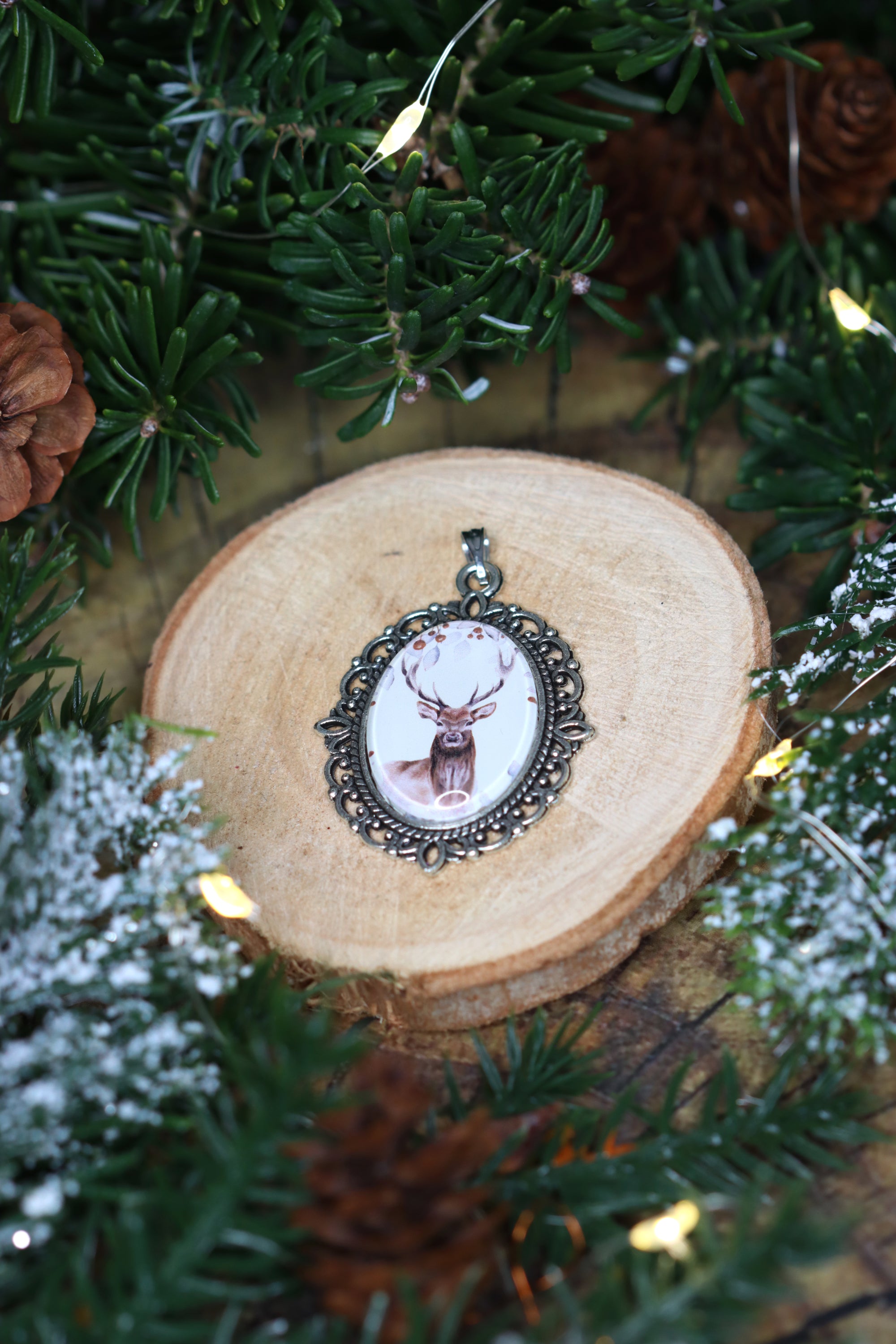 Hirsch Motivschmuck Landhaus Hirschkopf
