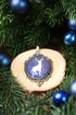 Hirsch Motivschmuck blau