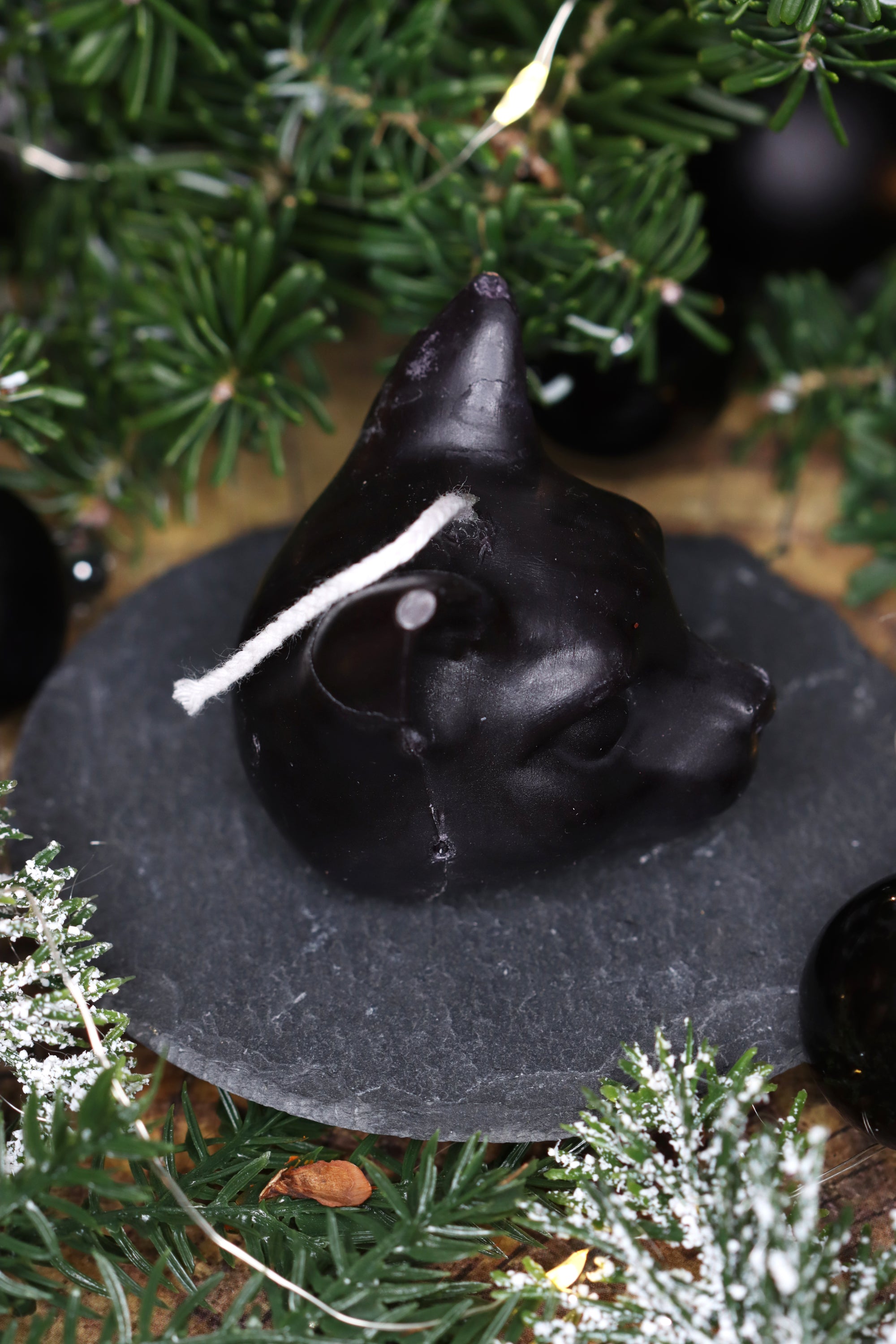 Kerze kleine Katze in schwarz