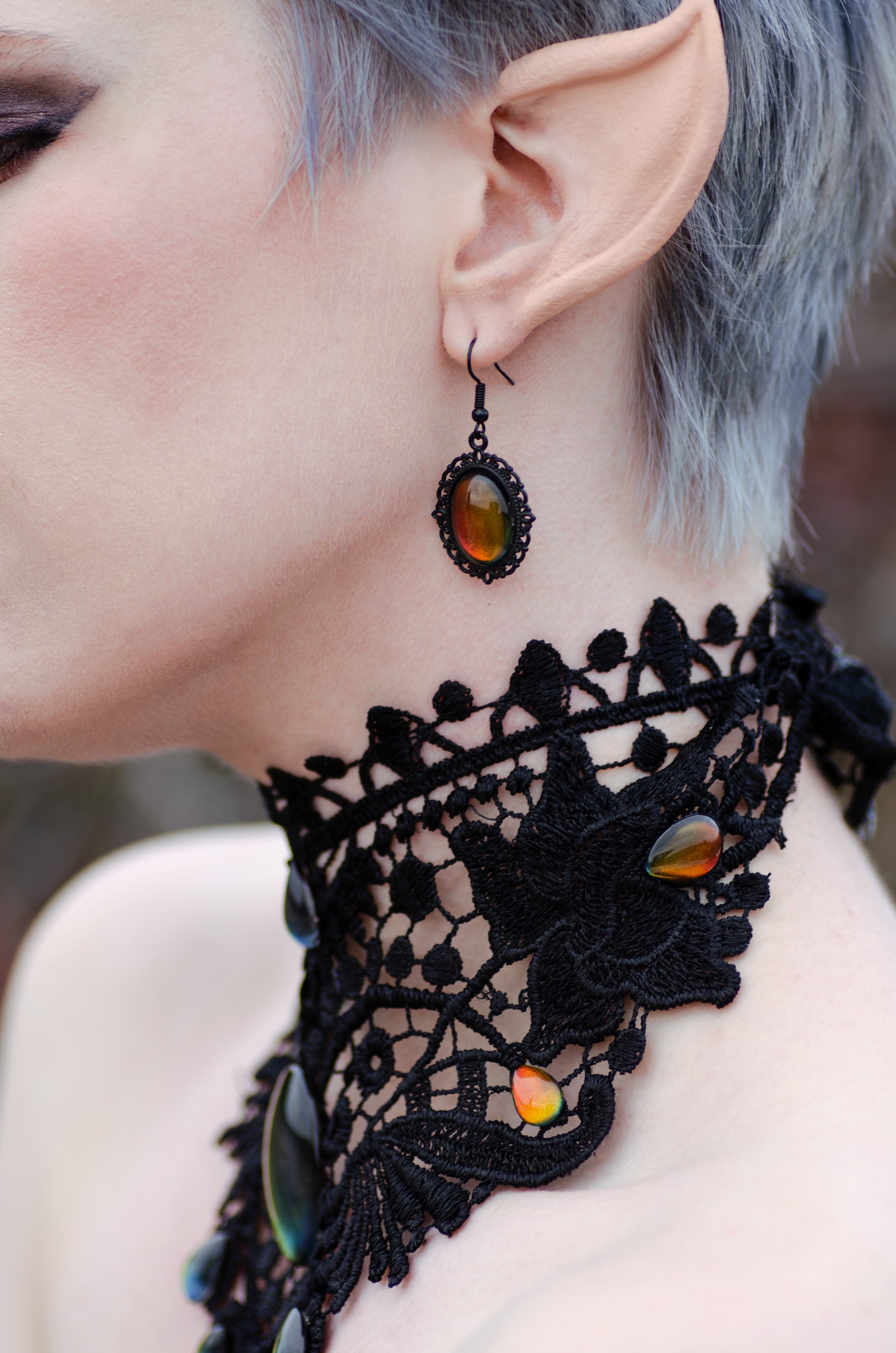 Collier schwarz Flügel