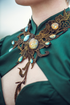 Steampunk Collier Blumenranke