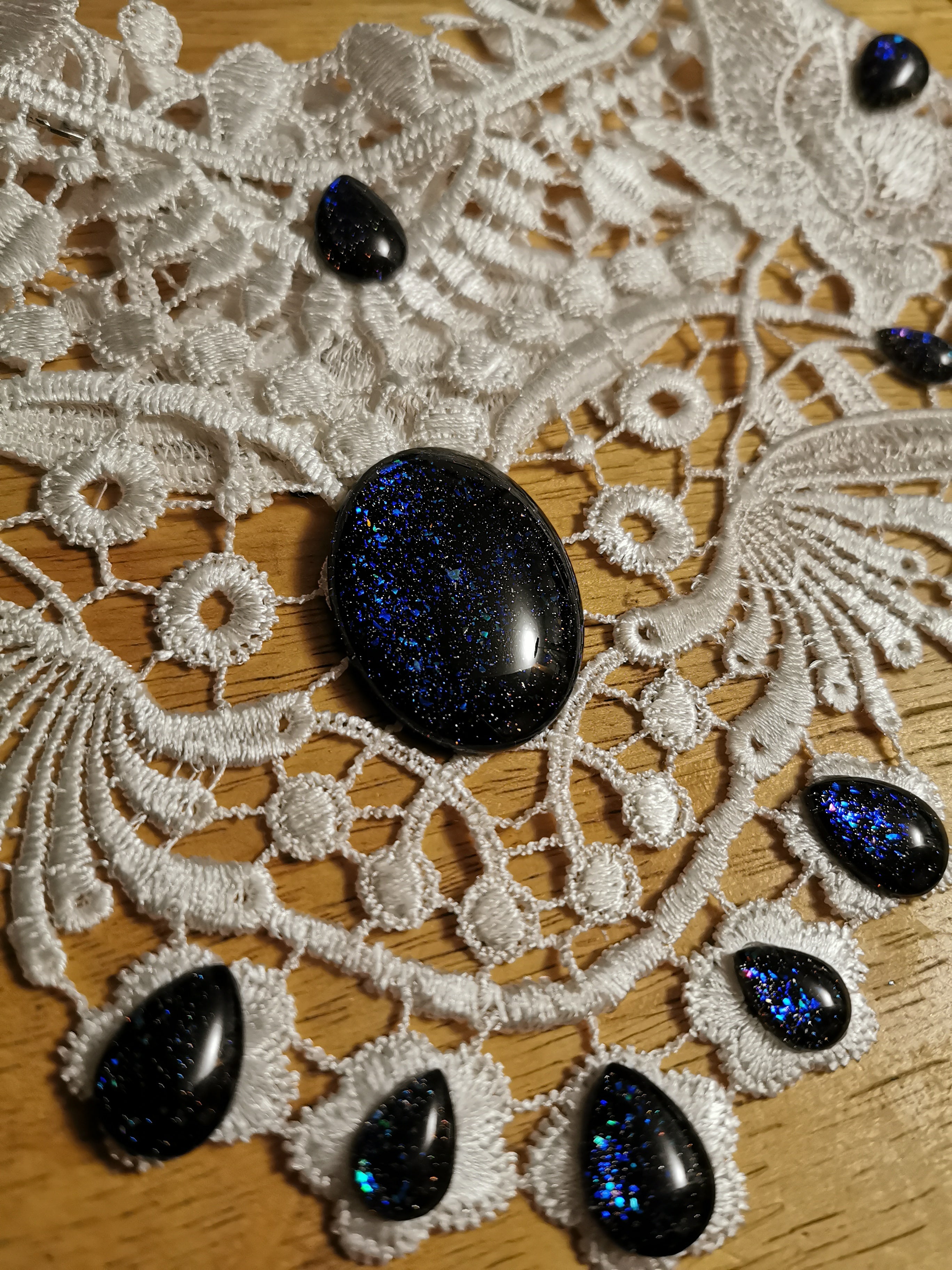 Collier weiß Flügel