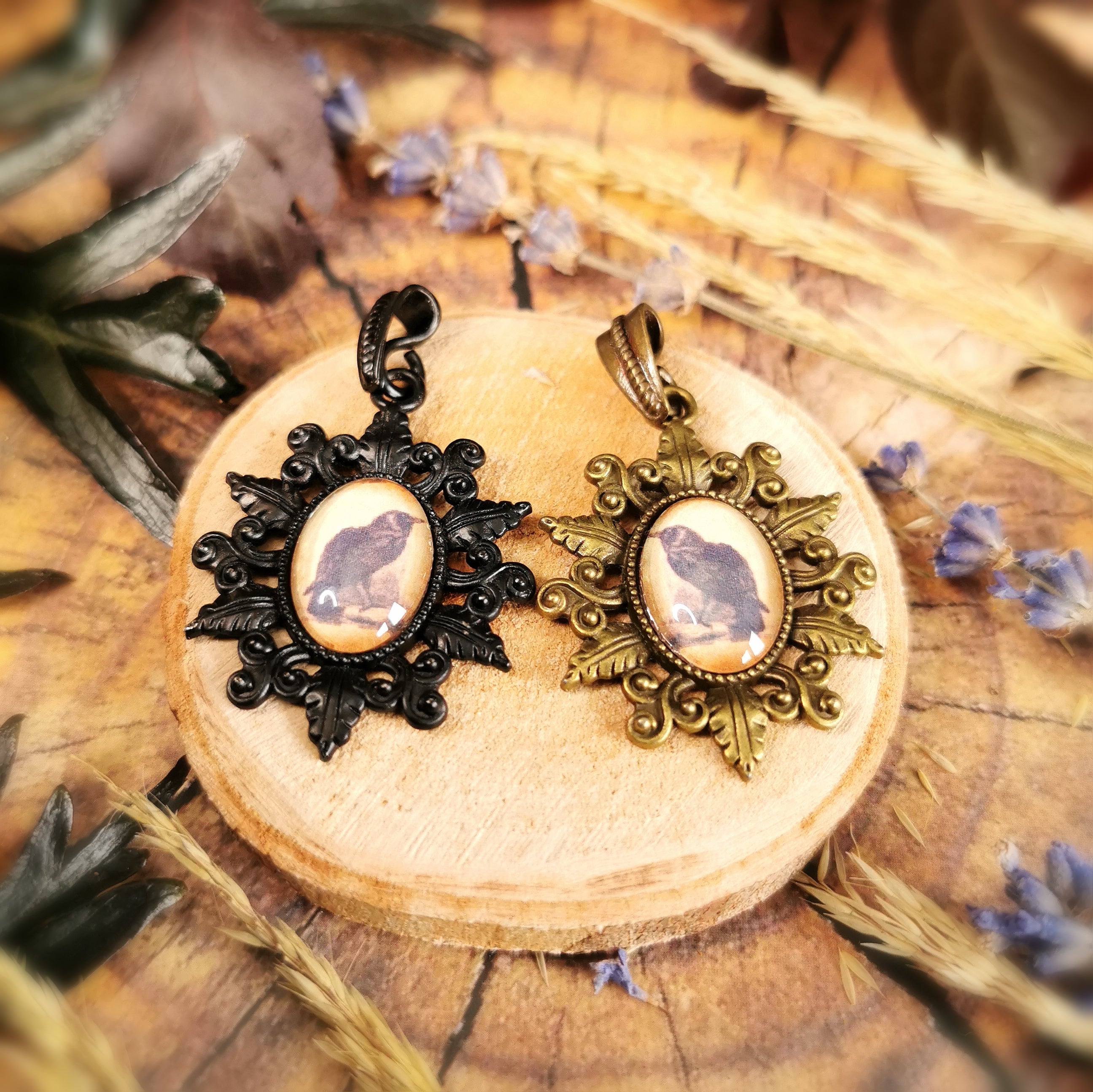 Rabe Motivschmuck Vintage