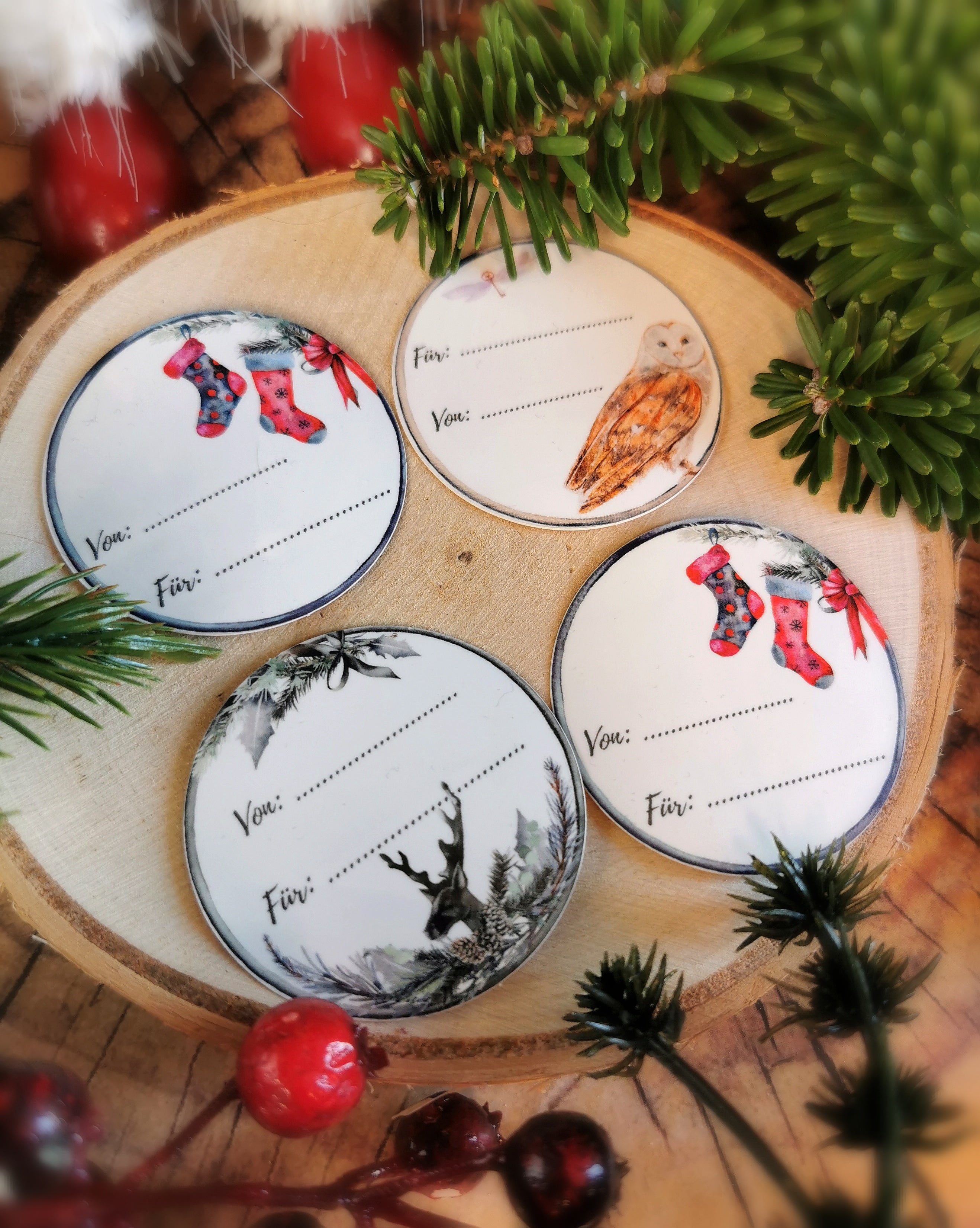 4 Geschenkaufkleber