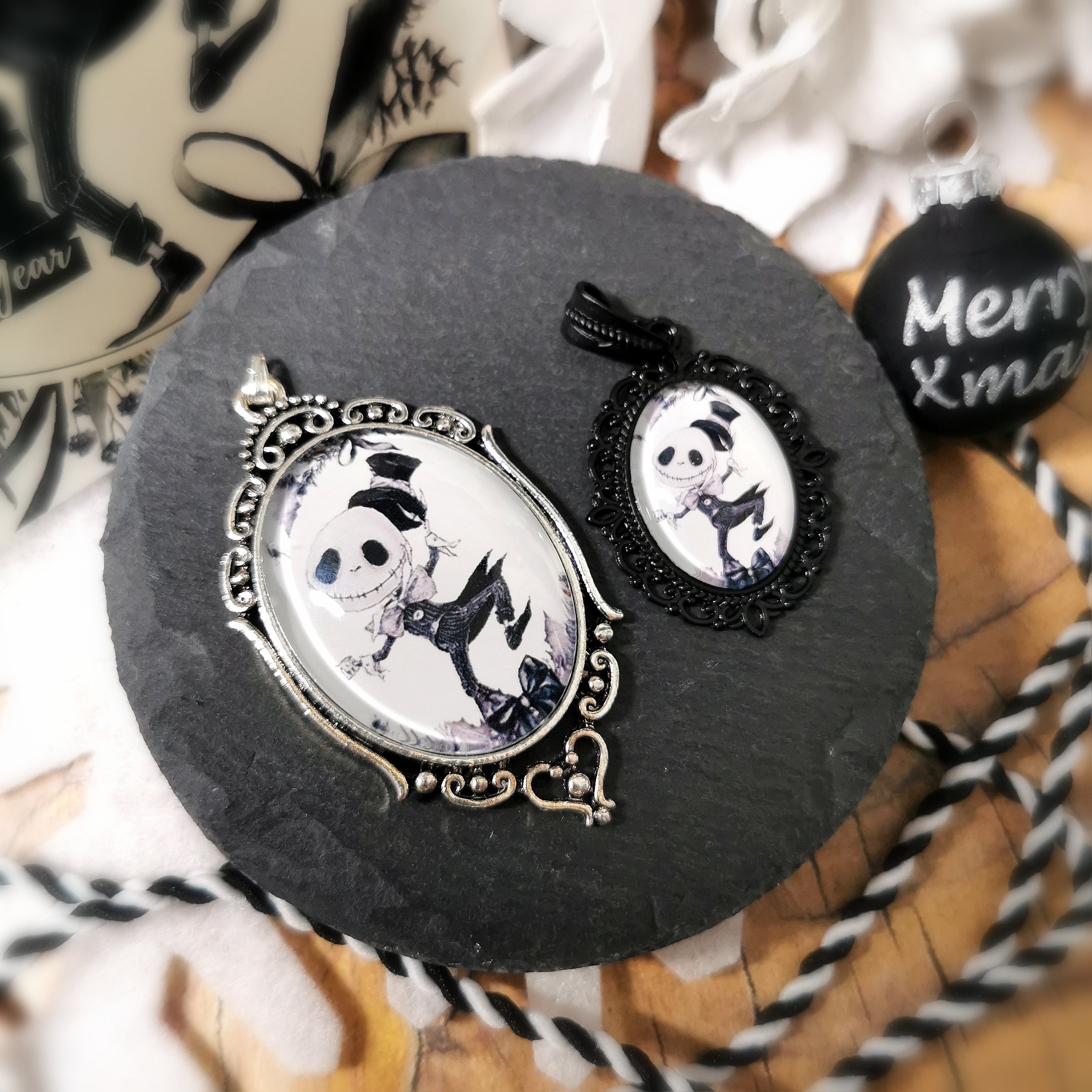 Motivschmuck Pumpkin King schwarz verziert