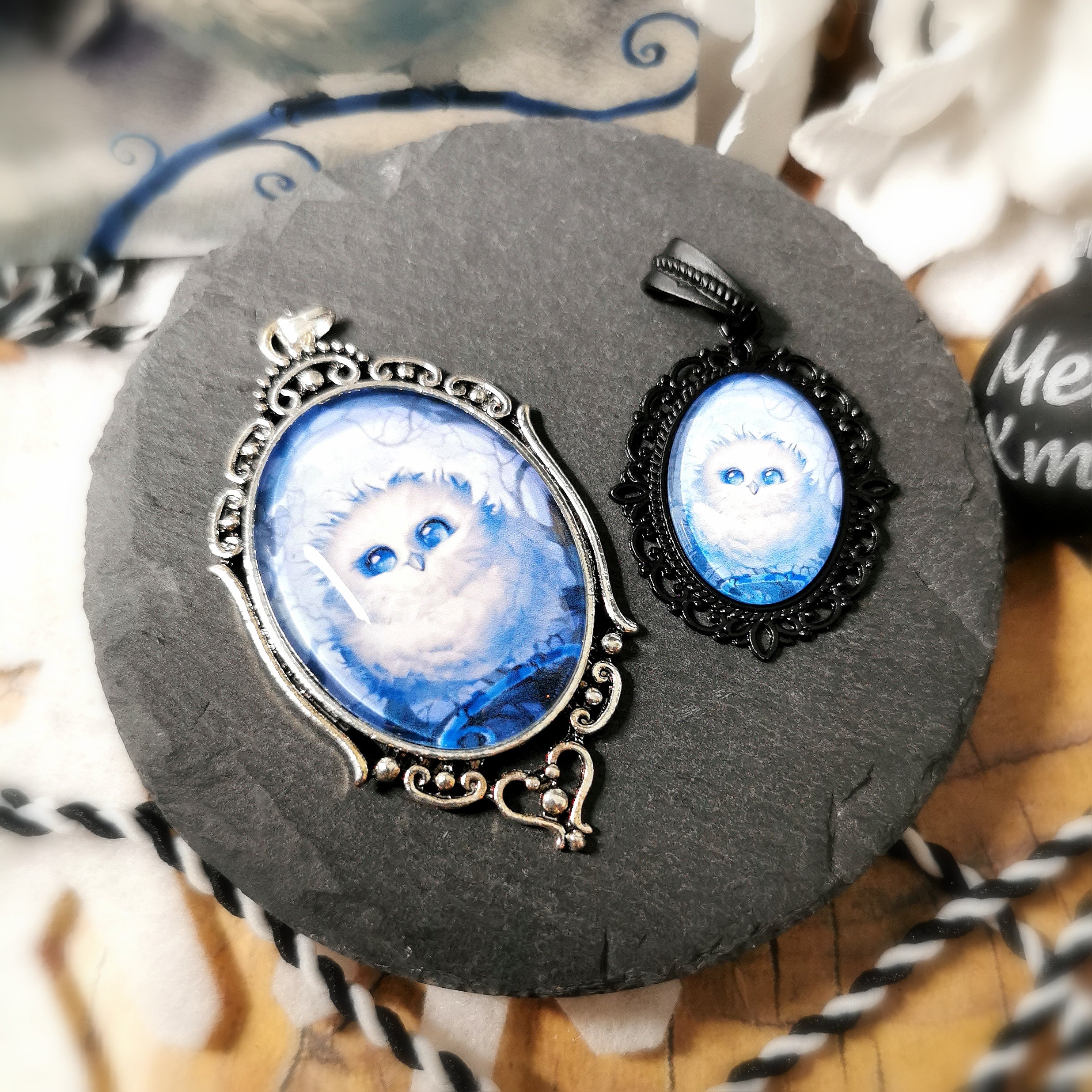 Eule Motivschmuck Magical Winter Mond