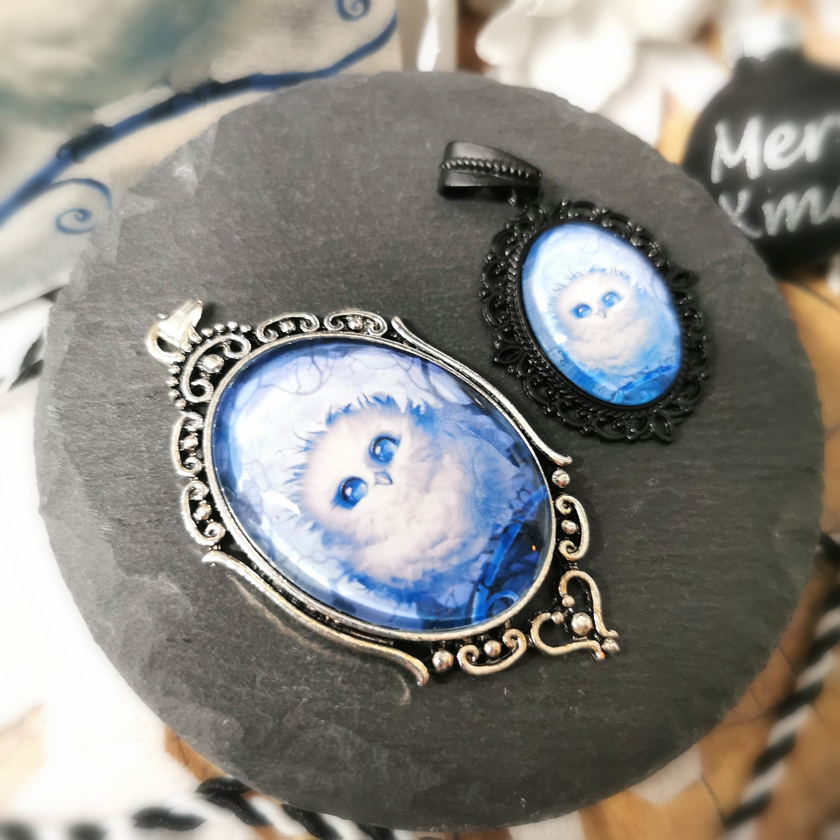 Eule Motivschmuck Magical Winter Mond