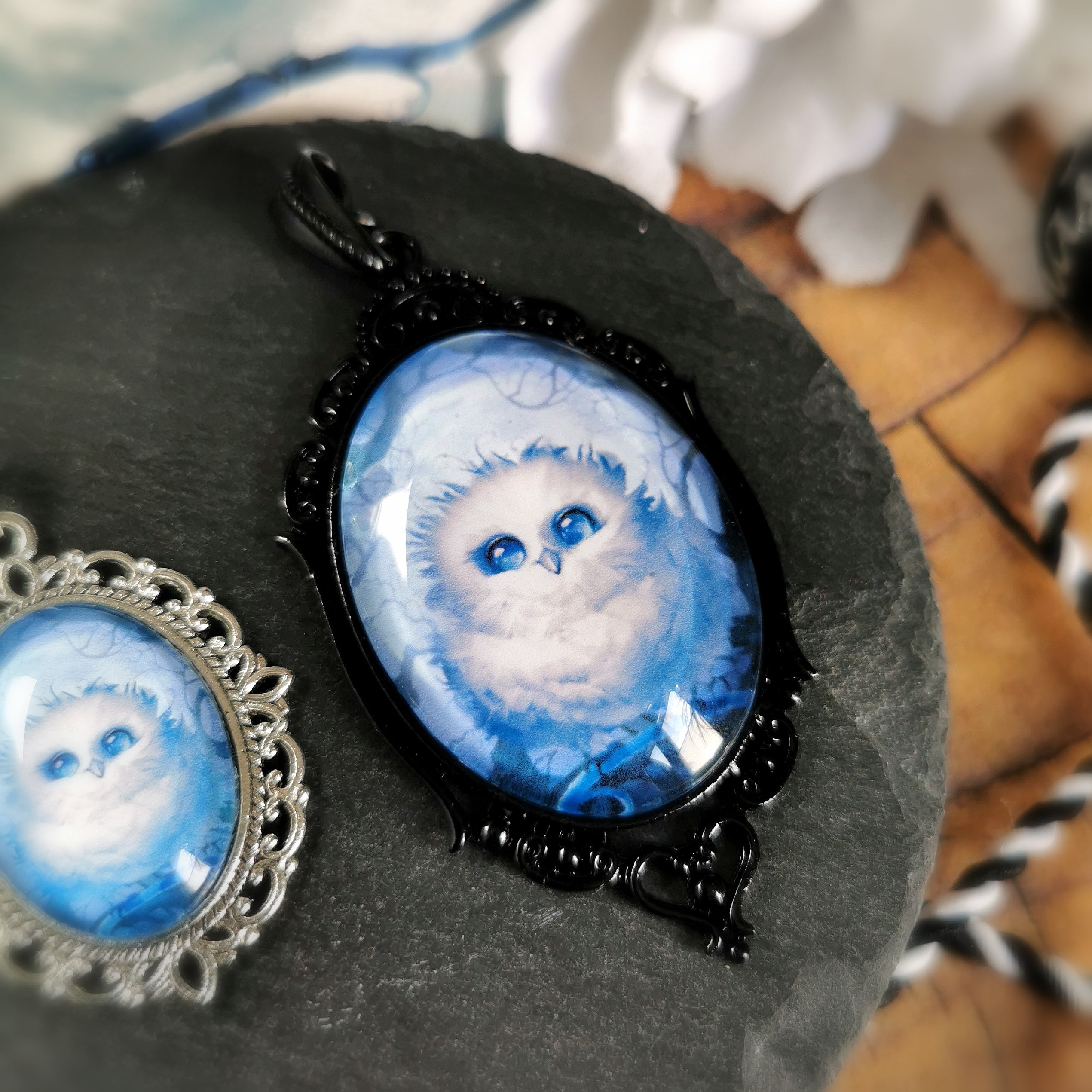 Eule Motivschmuck Magical Winter Mond