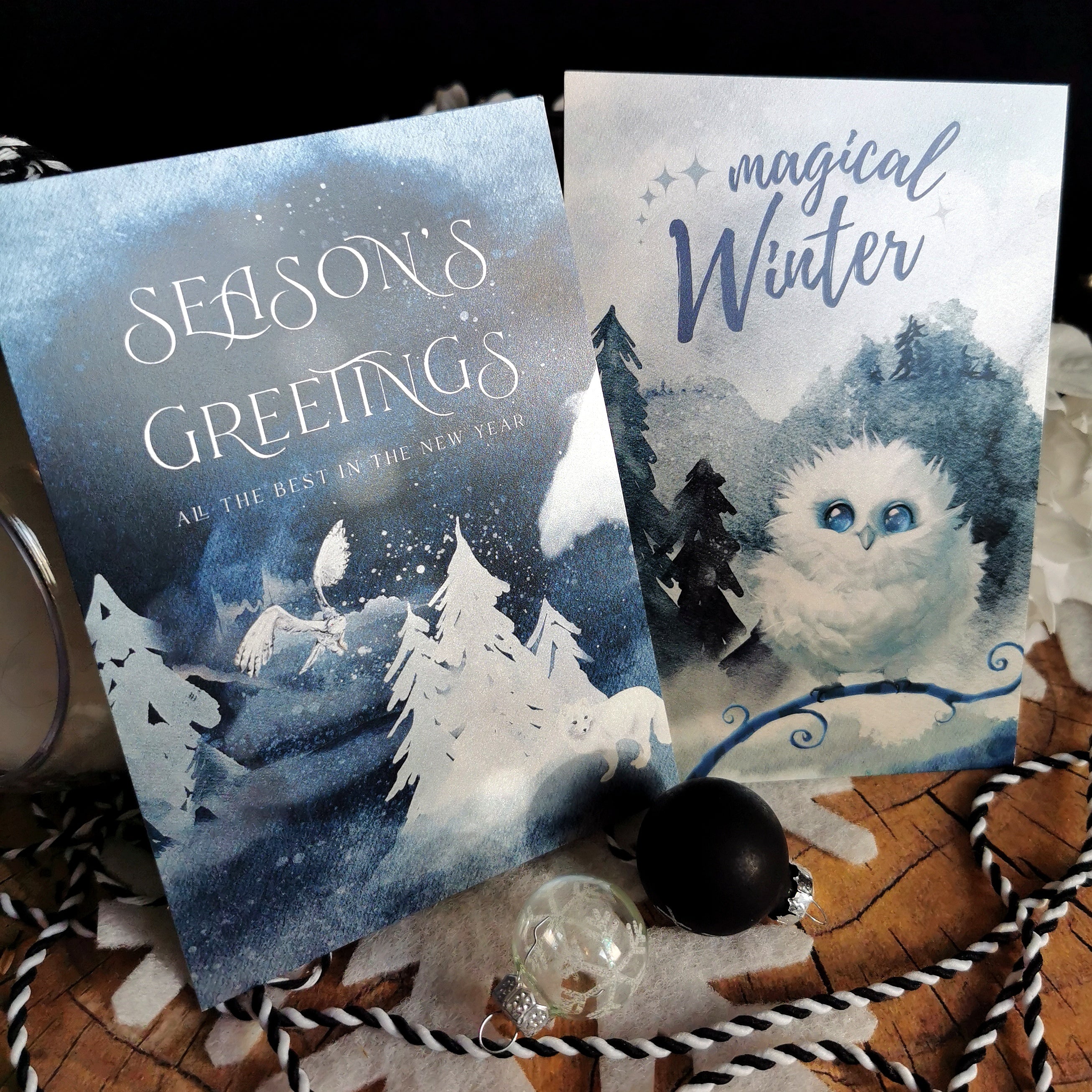 Postkarte Seasons Greetings