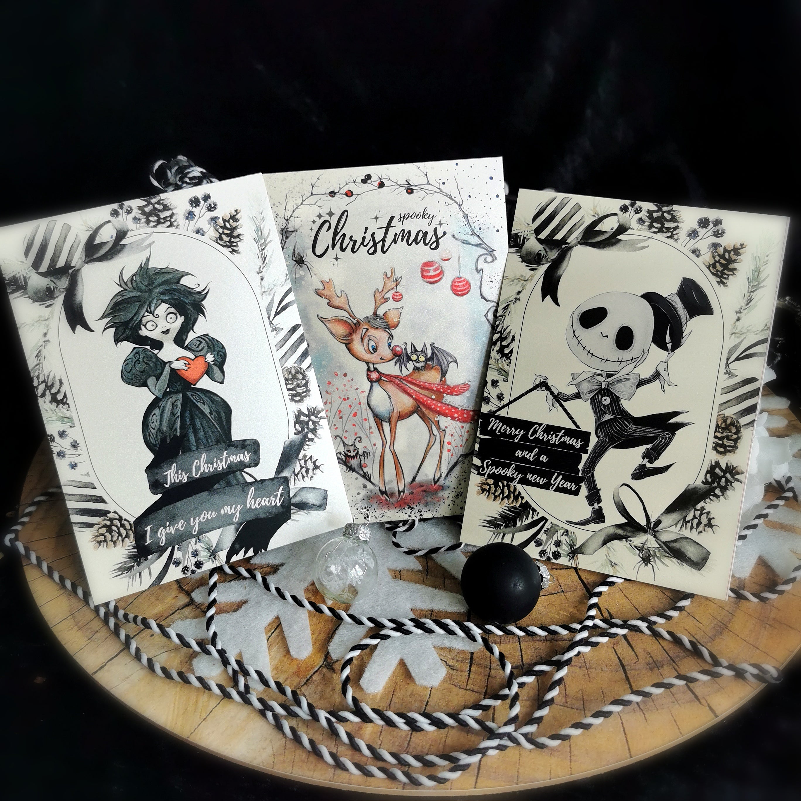 Postkarte Spooky Christmas