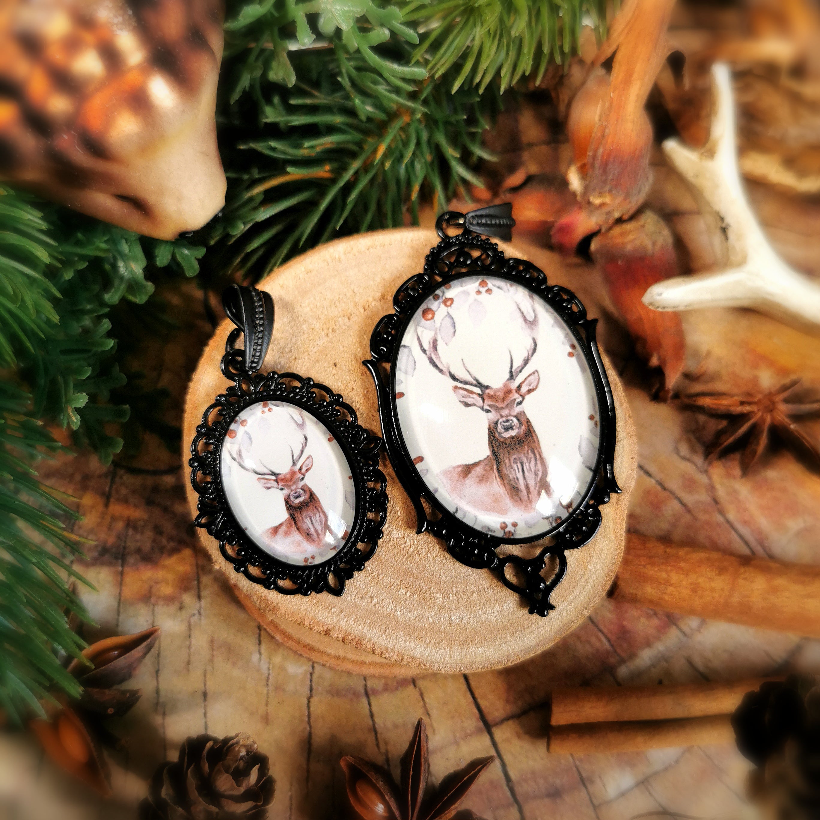 Hirsch Motivschmuck Landhaus Hirschkopf