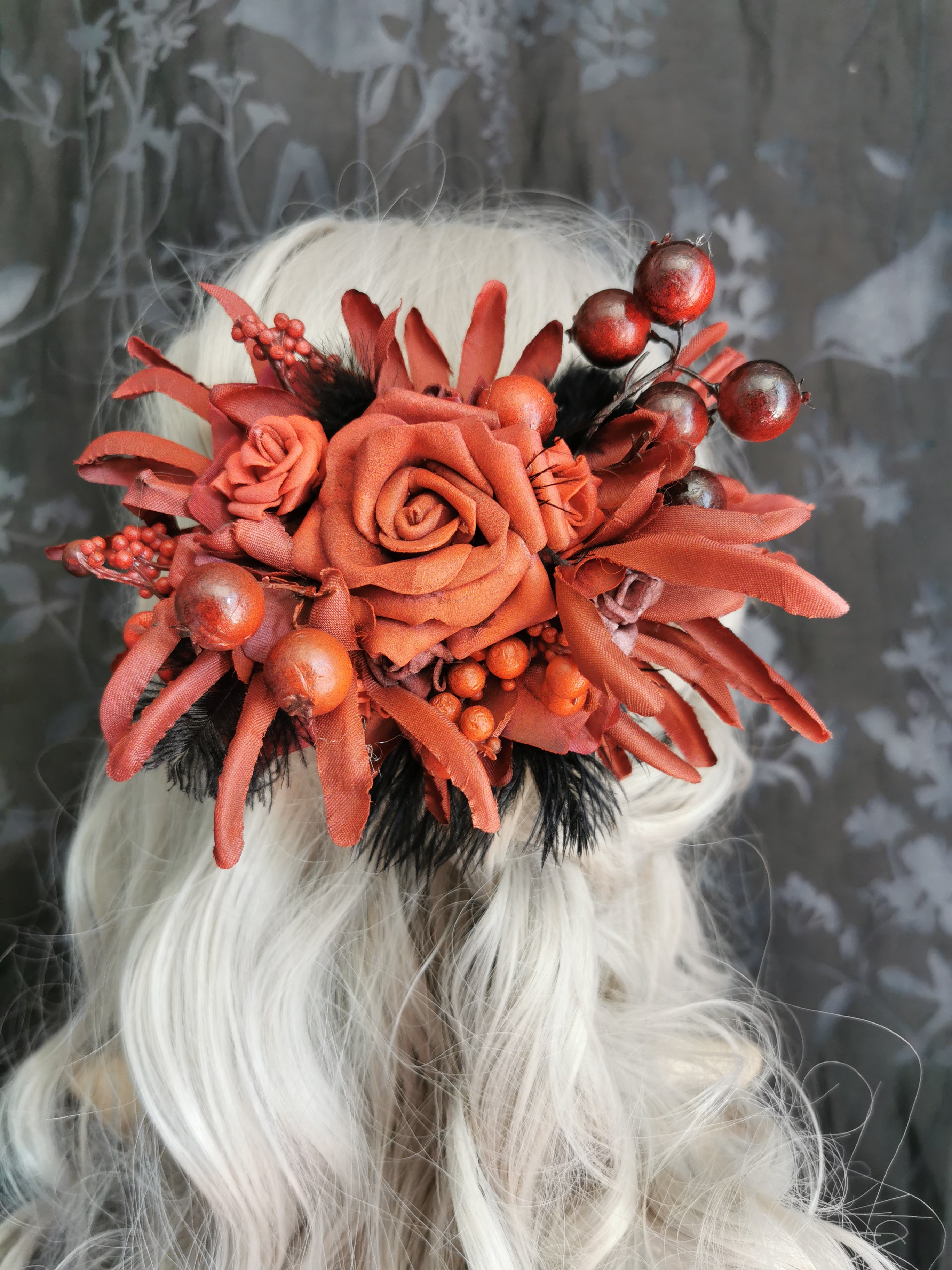 Haarspange rot Beeren