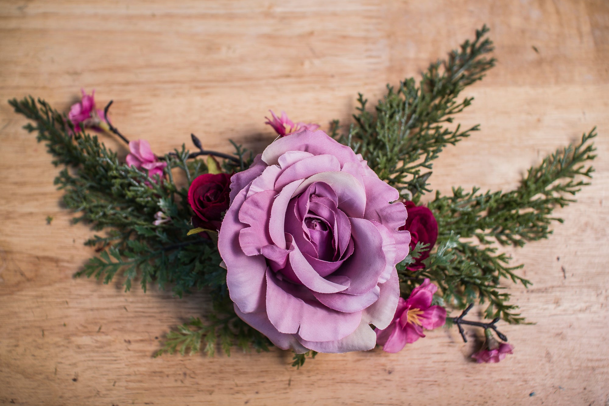 Haarspange grün und rosa