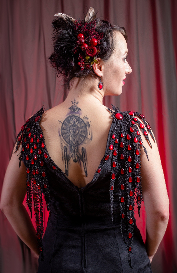 Flügel Pfauenfedern Schwarz