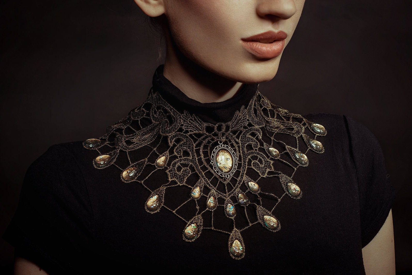 Steampunk Collier Tropfen