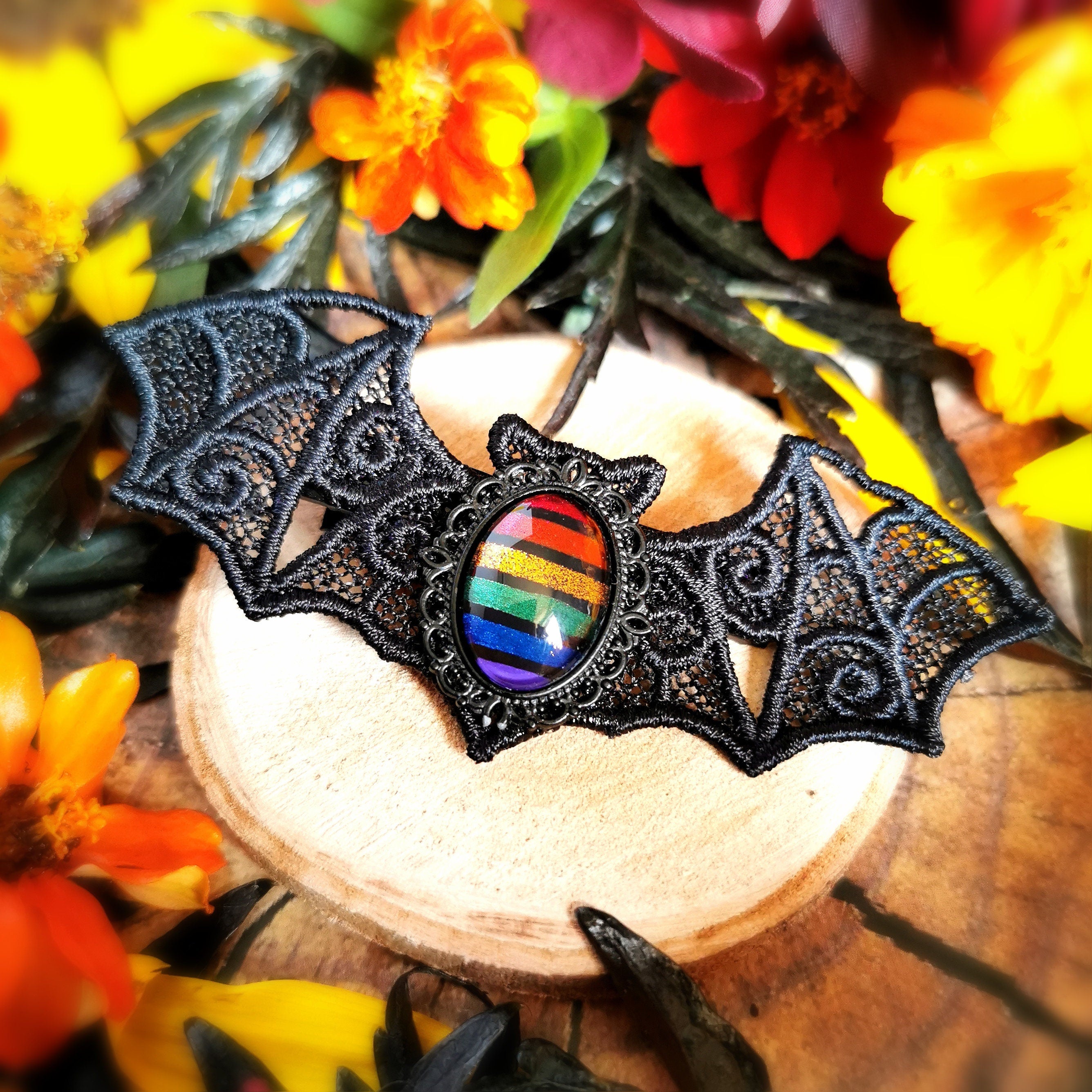 Fledermaus Schmuck Regenbogen